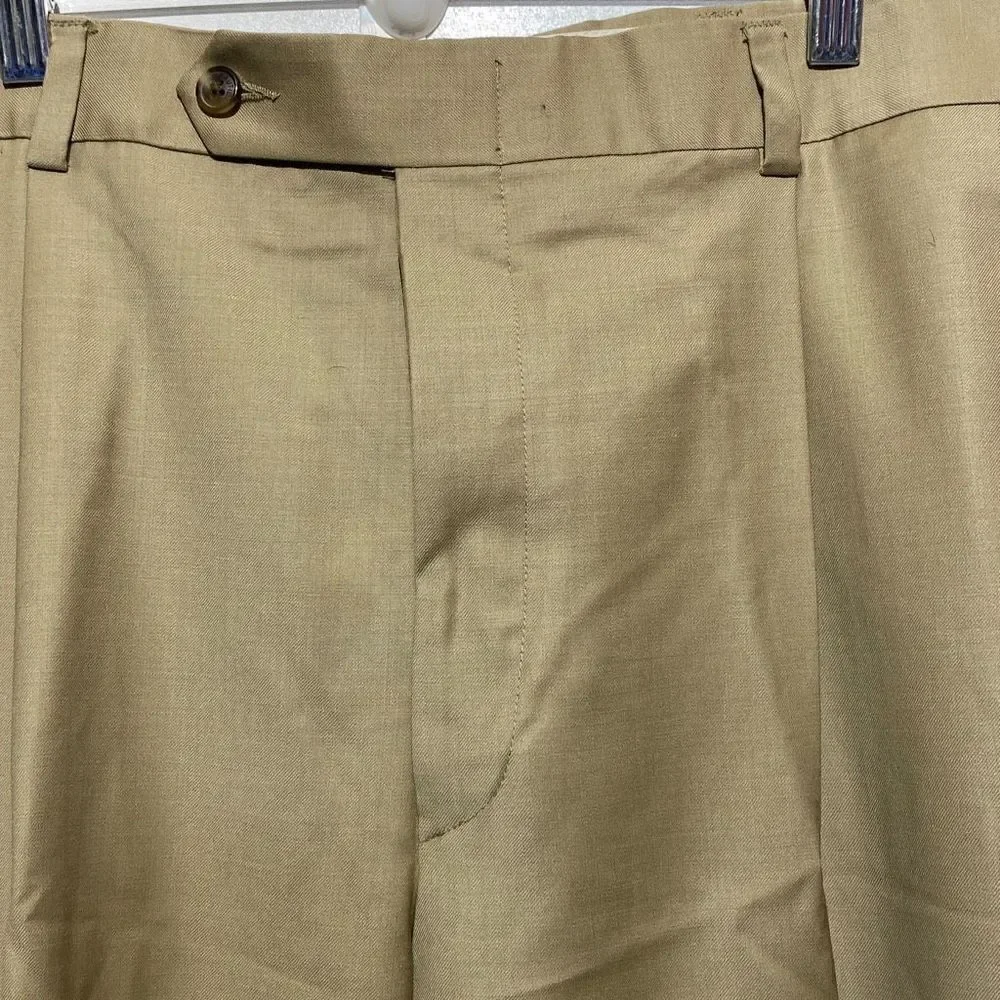 Nautica Women's Khaki Button‎ Zip Wool Chino Pants Size 36